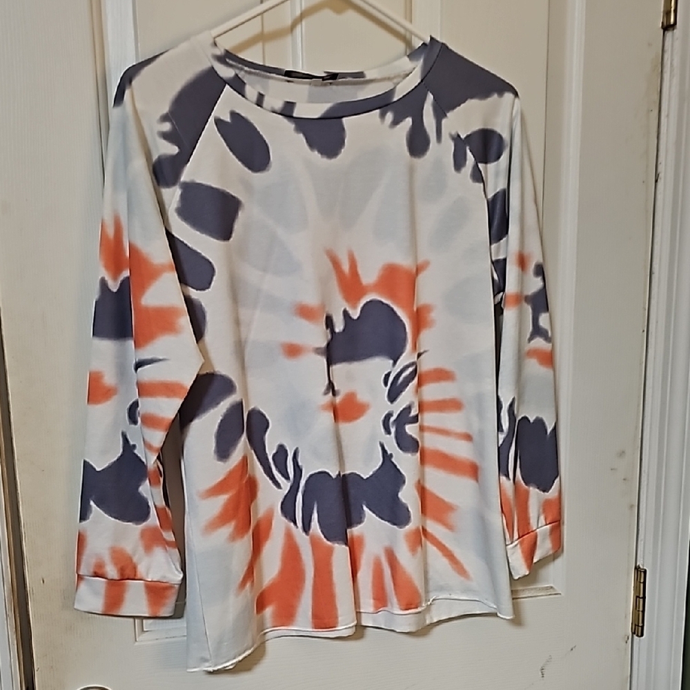 Tie-Dye Long Sleeve Top - Multicolor